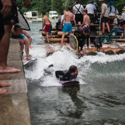 Surfen München Floßlände